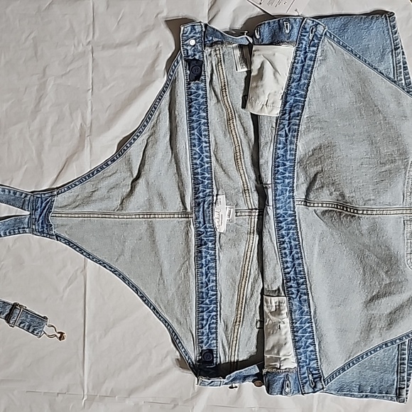 Isabel Maternity Size 14 Jean Shortall (shorts) Adjustable Back Waist Blue New - Picture 6 of 15